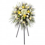 Lágrima c/ Trípode con 10 Rosas y Flores Variadas