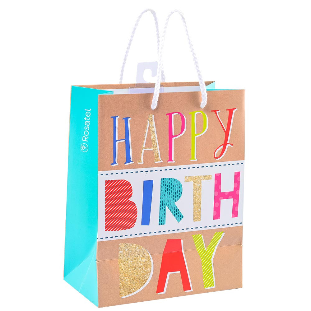 Bolsa Mediana Happy Birthday Rosatel