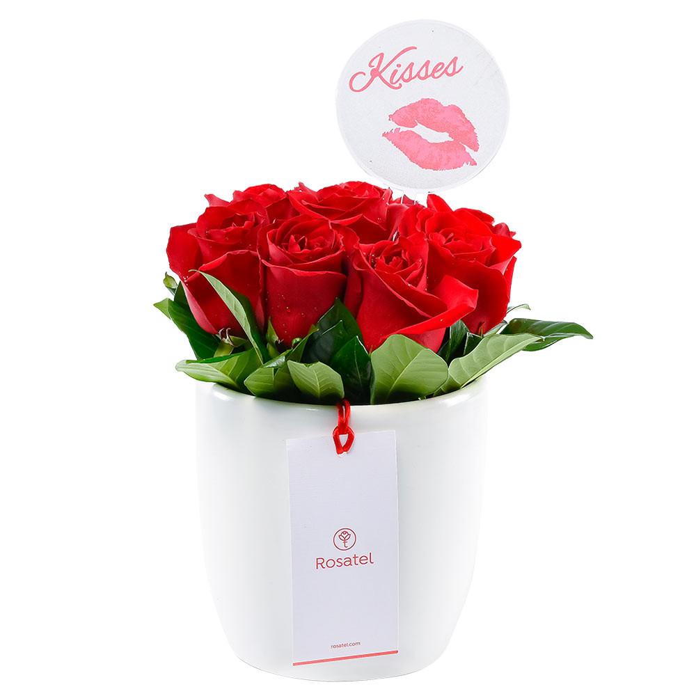 Arreglo Rosas Beso de Amor Rosatel