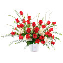 Arreglo con Rosas Rojas y Mini Rosas Rosatel