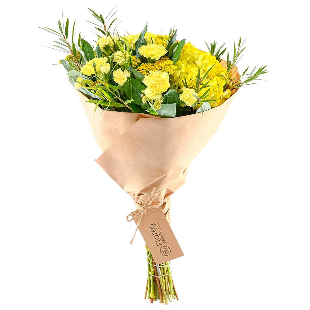 Ramo Premium con Claveles y Flores amarillas Rosatel