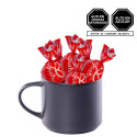 Taza Negra con Chocolates Cacaosuyo Rosatel