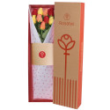 Caja Natural con 9 Rosas de Colores Rosatel