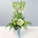 Arreglo Memories con Gladiolos y Hortensias Rosatel