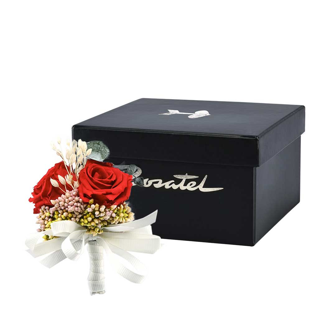 Corsage con Mini Rosas Preservadas Rosatel