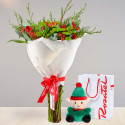 Ramo y Peluche Navideño Rosatel