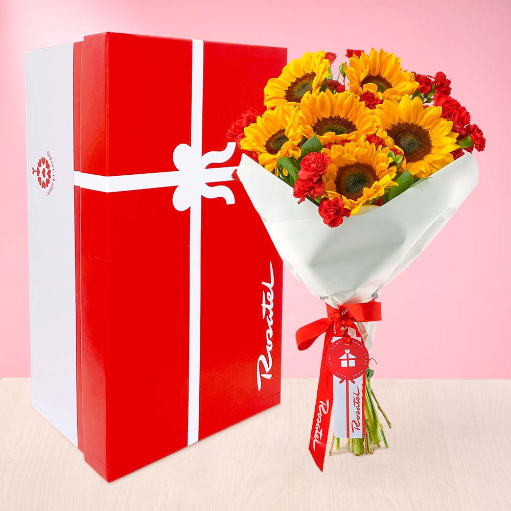Ramo de girasoles y flores para mi amor Rosatel