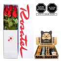 Caja con Rosas y Súper Maki Box Rosatel