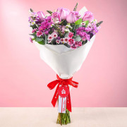 Ramo Premium Flores Lilas y Fucsias