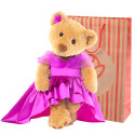Peluche Huguette Vestido Fucsia en Bolsa Rosatel