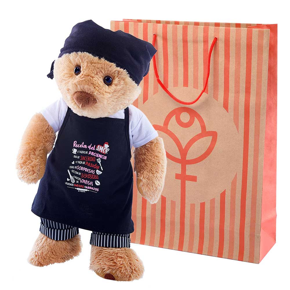 Peluche Hugo Receta del Amor en Bolsa Rosatel