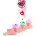 Regalos para recién nacidos arreglo cupcakes rosado Rosatel