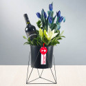 Arreglo floral con tulipanes vino Los Intocables Rosatel