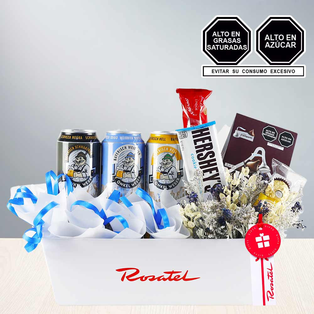 Regalos para cumpleaños canasta delicia cervecera Rosatel