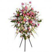 Corona Grande con 18 Rosas, Calas, Anturios y Flores