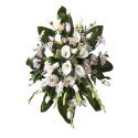 Lágrima Sin Trípode con 12 Rosas, Cartuchos, Gladiolos, Gerberas y Astromelias Rosatel