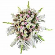 Lágrima Sin Trípode con Gladiolos y Flores