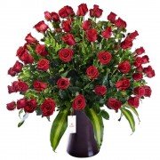 Arreglo Kero Marrón con 100 Rosas Rojas