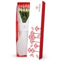Caja Blanca con 12 rosas Rosadas y Cremas Rosatel