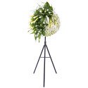 Corona pequeña con Tulipanes, Calas Blancas, Hortensias y Follaje Rosatel