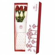 Caja Blanca con 6 Rosas Bicolor