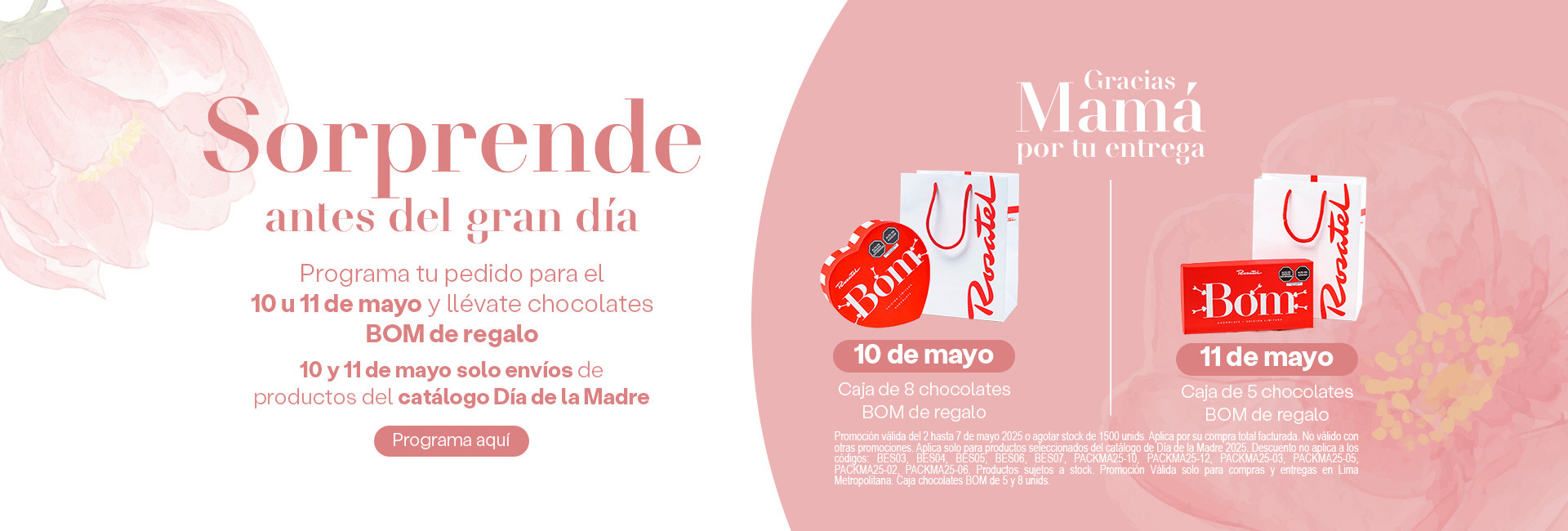 Catálogo gracias mamá por tu entrega 2025 Rosatel Lima