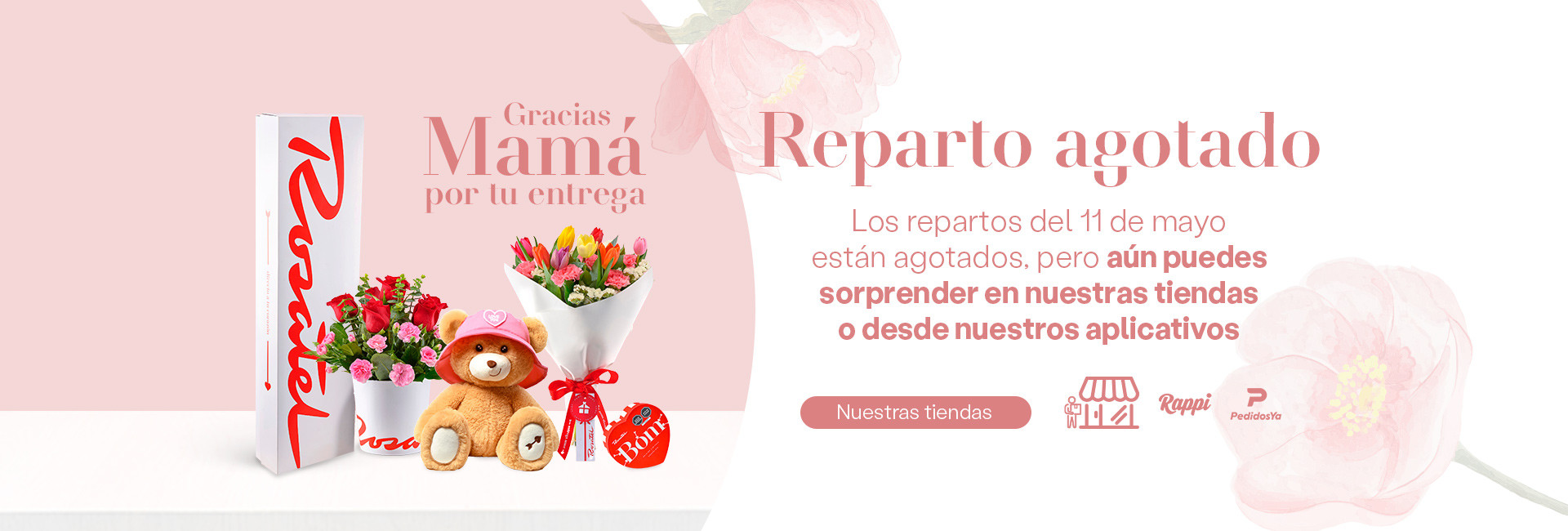 Tiendas Rosatel Lima flores y regalos para el día de la madre