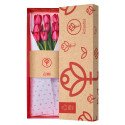 Caja 3R Natural con 9 Tulipanes Rosatel