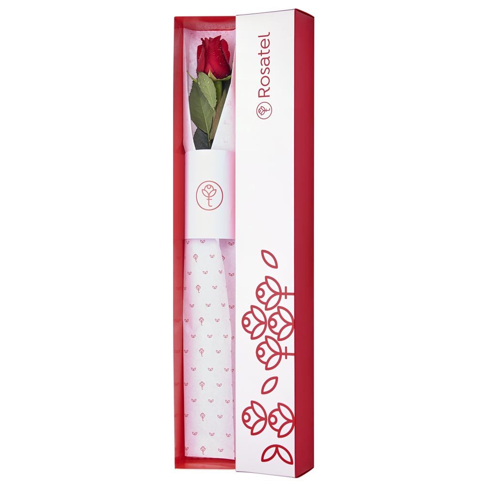 Caja Blanca con 1 Rosa Rosatel