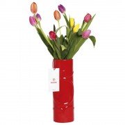 Cerámica Roja con 10 Tulipanes