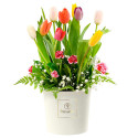 Sombrerera Crema con Tulipanes y Flores Rosatel