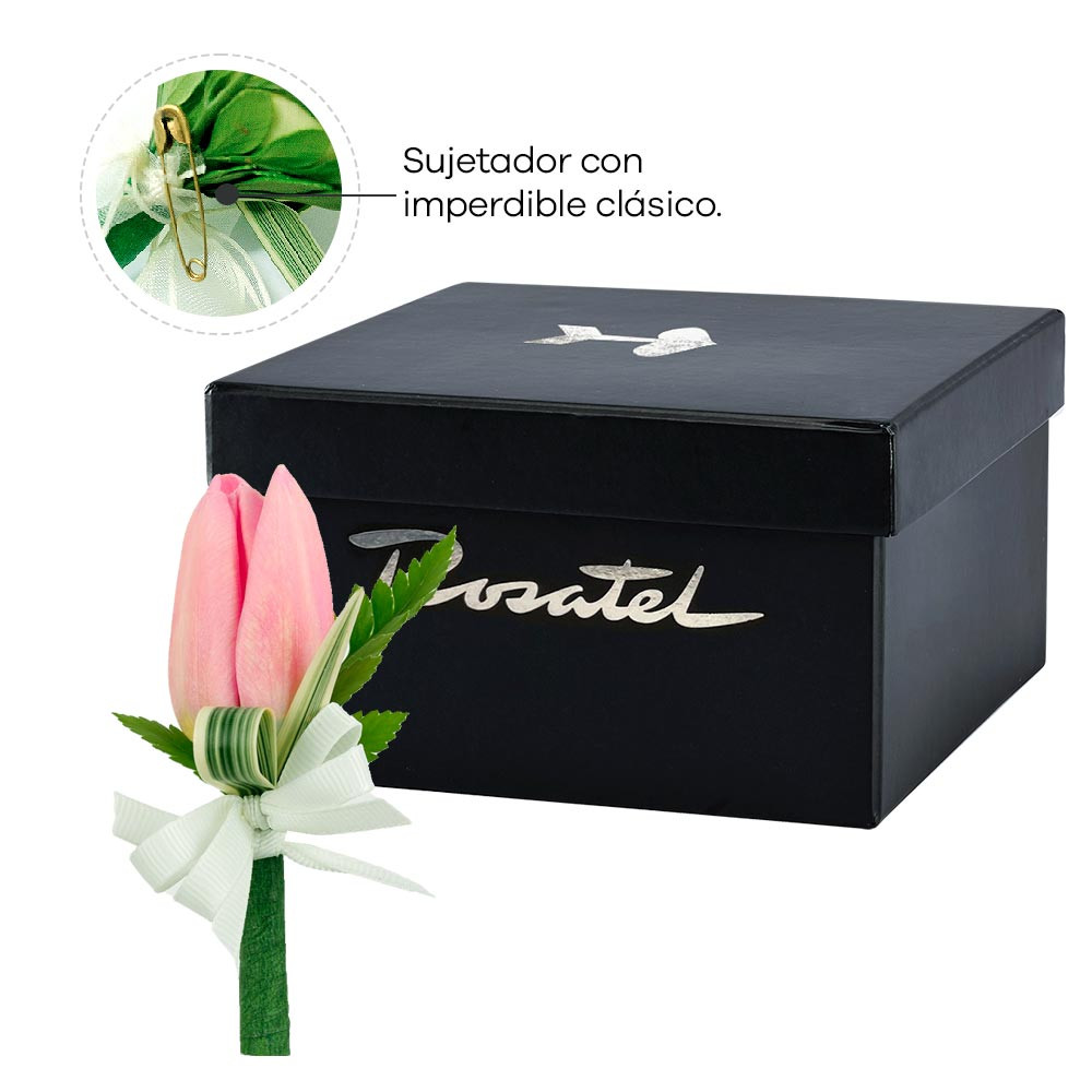 Corsage con Tulipán Rosatel