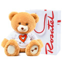 Peluche Hugo mediano corazón cupido Rosatel