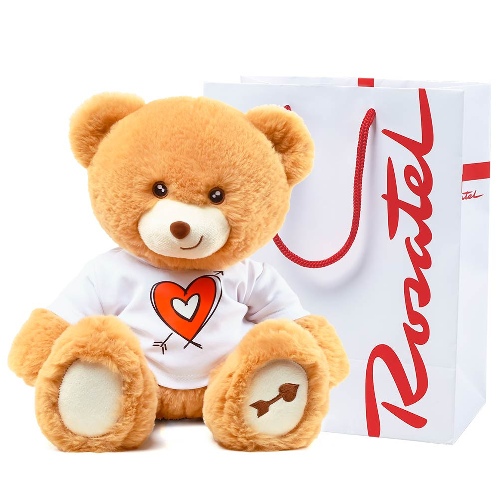 Peluche Hugo mediano corazón cupido Rosatel